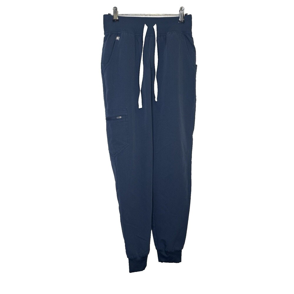 FIGS Womens Size XS 25x28 Navy Blue Technical Scrub Jogger Pants Tapered Ankle